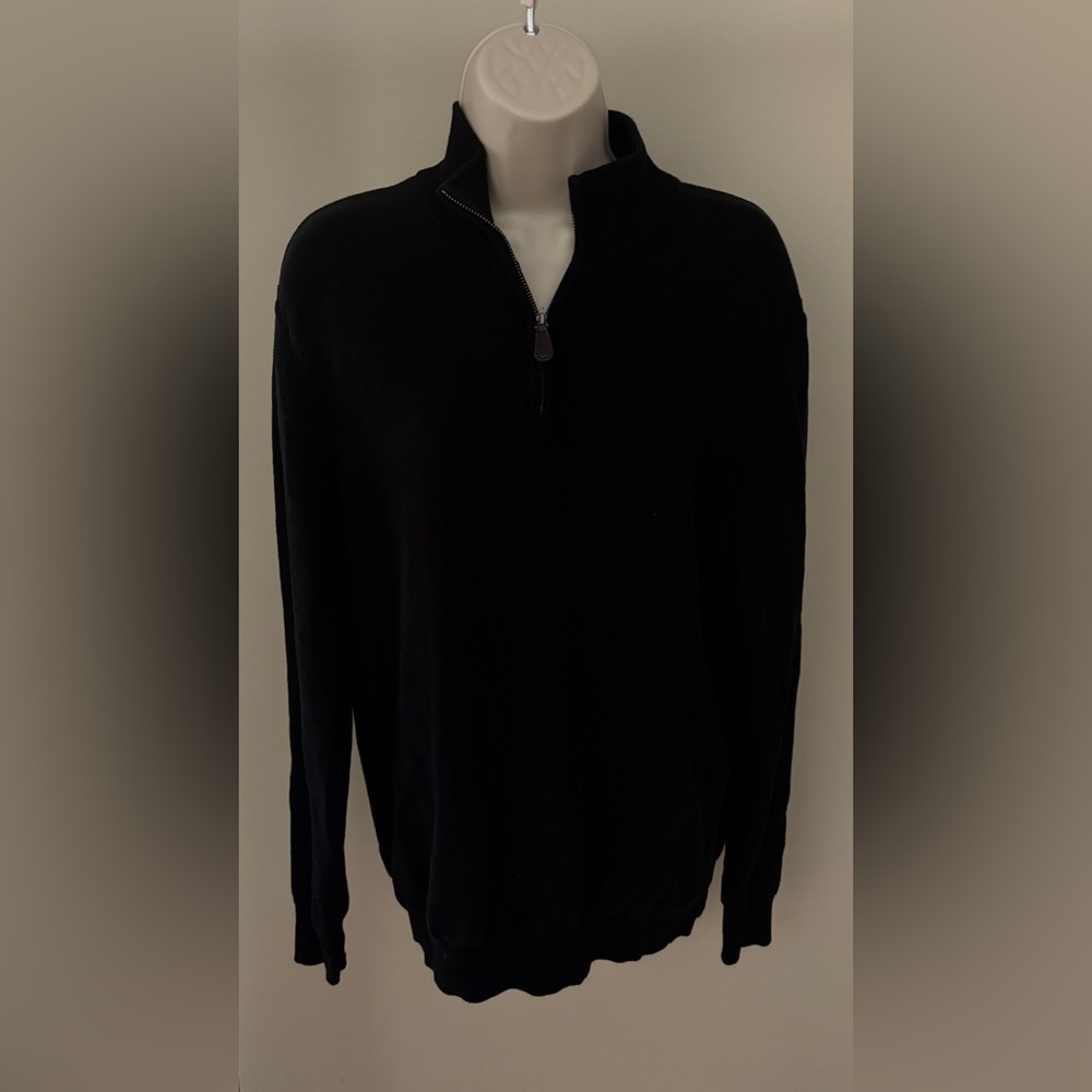 Wilkens Bros Heritage Collection Navy Pullover Quarter Zip Sweater